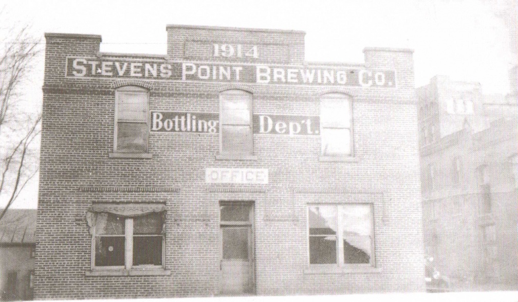 The Stevens Point Brewery's office and bottle house building built in 1914.